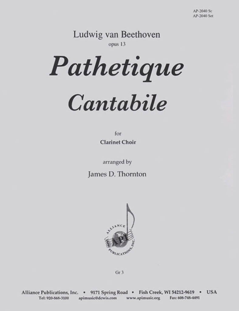 Pathetique-cantabile, Op 13 - Clnt Chr - Set